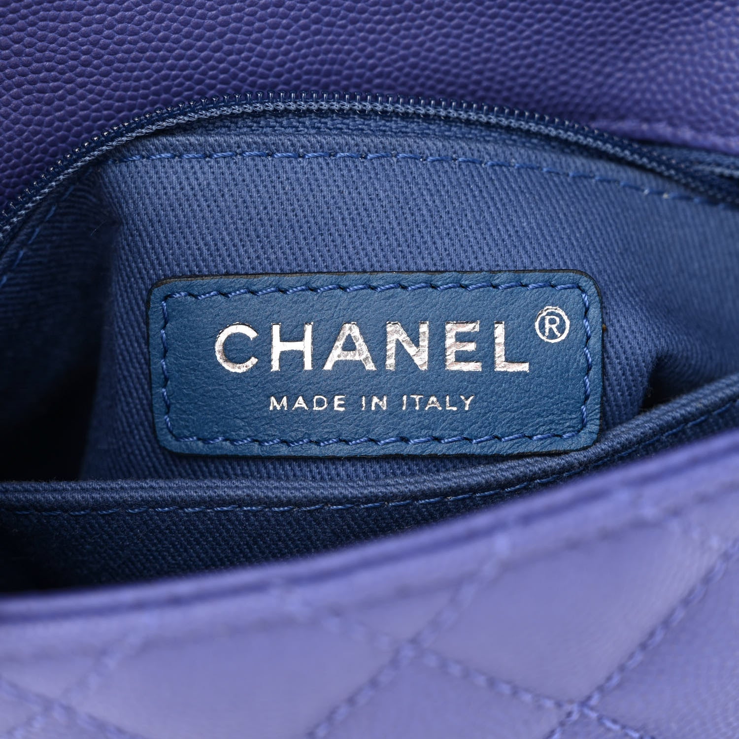 Chanel Caviar Quilted Incognito Extra Mini Coco Handle Flap Purple 6 of 11