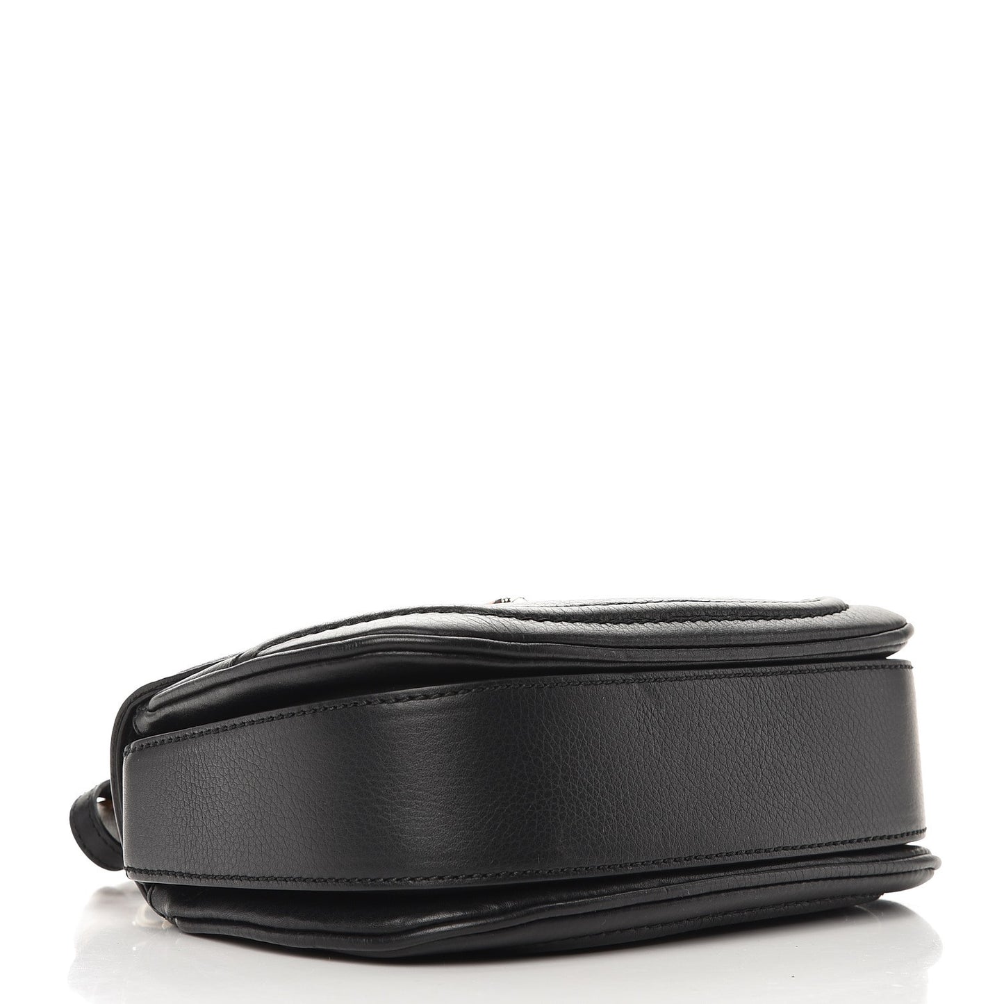 Cellarius Calfskin Small New Bamboo Top Handle Bag Black