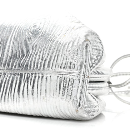 Bottega Veneta Metallic Bark Calfskin The Mini Pouch Silver 7 of 10