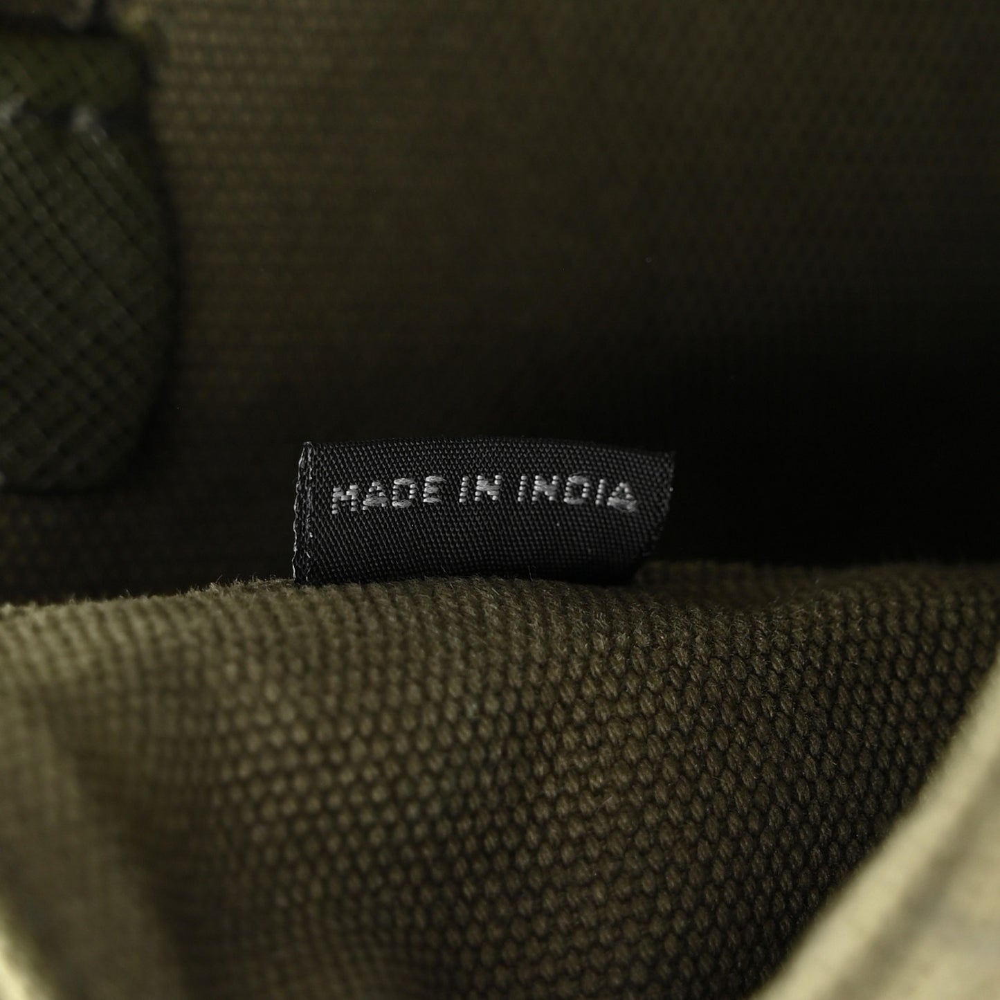 Canvas Studded Crystal Canapa Tote Militare