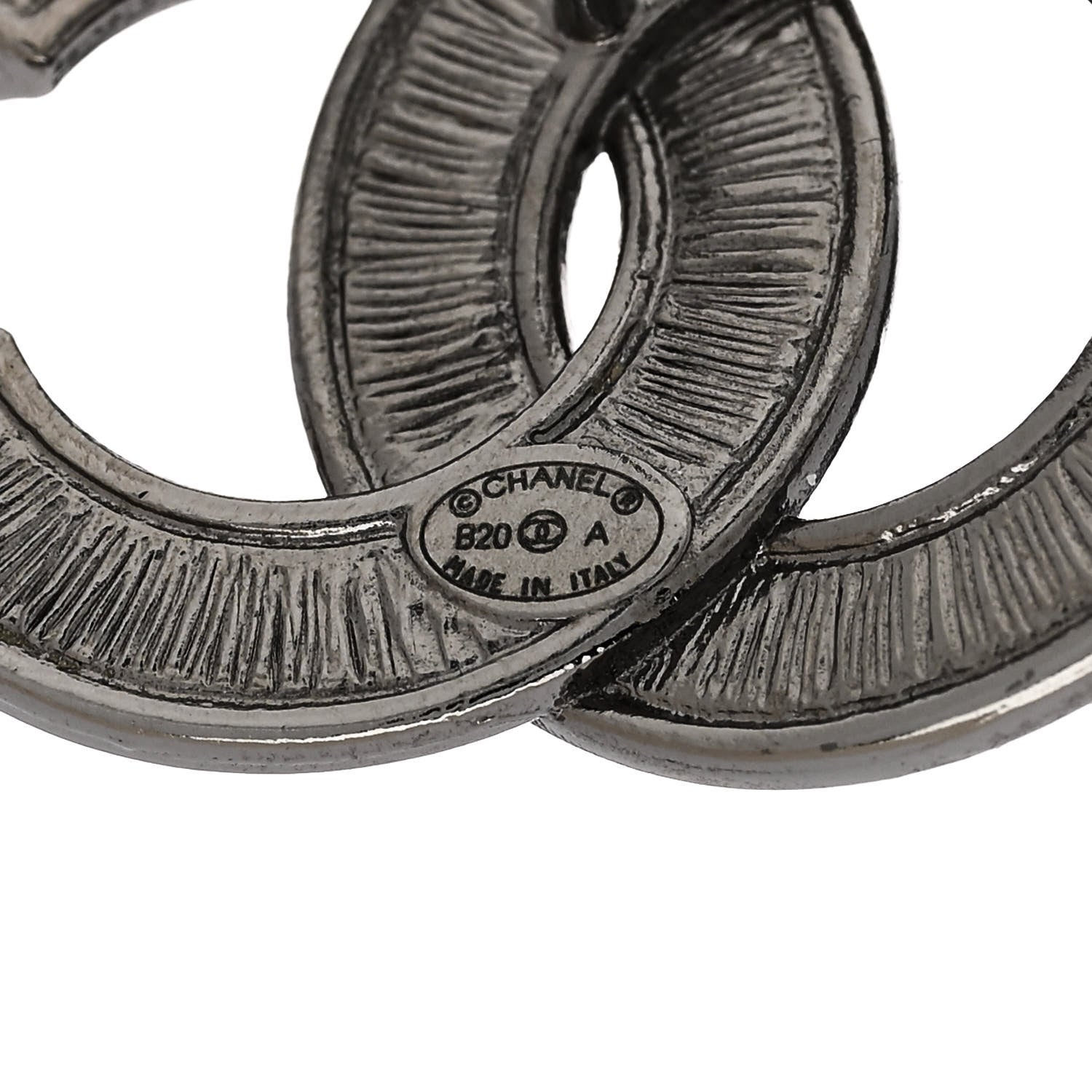 Chanel Crystal Pearl Chain Mania CC Earrings Gold 4 of 5