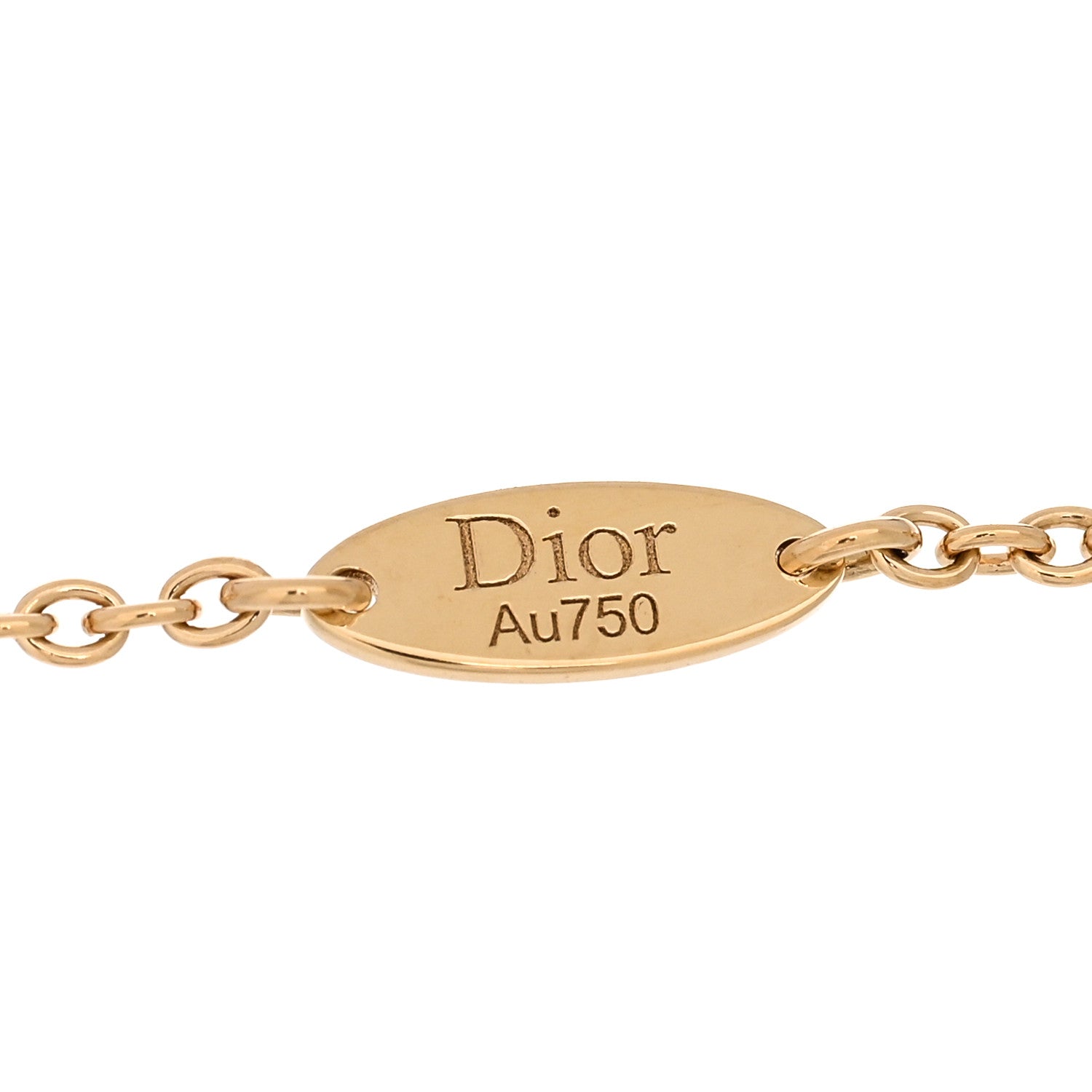 Christian Dior 18K Yellow Gold Diamond Mother of Pearl Rose Des Vents Bracelet 4 of 4
