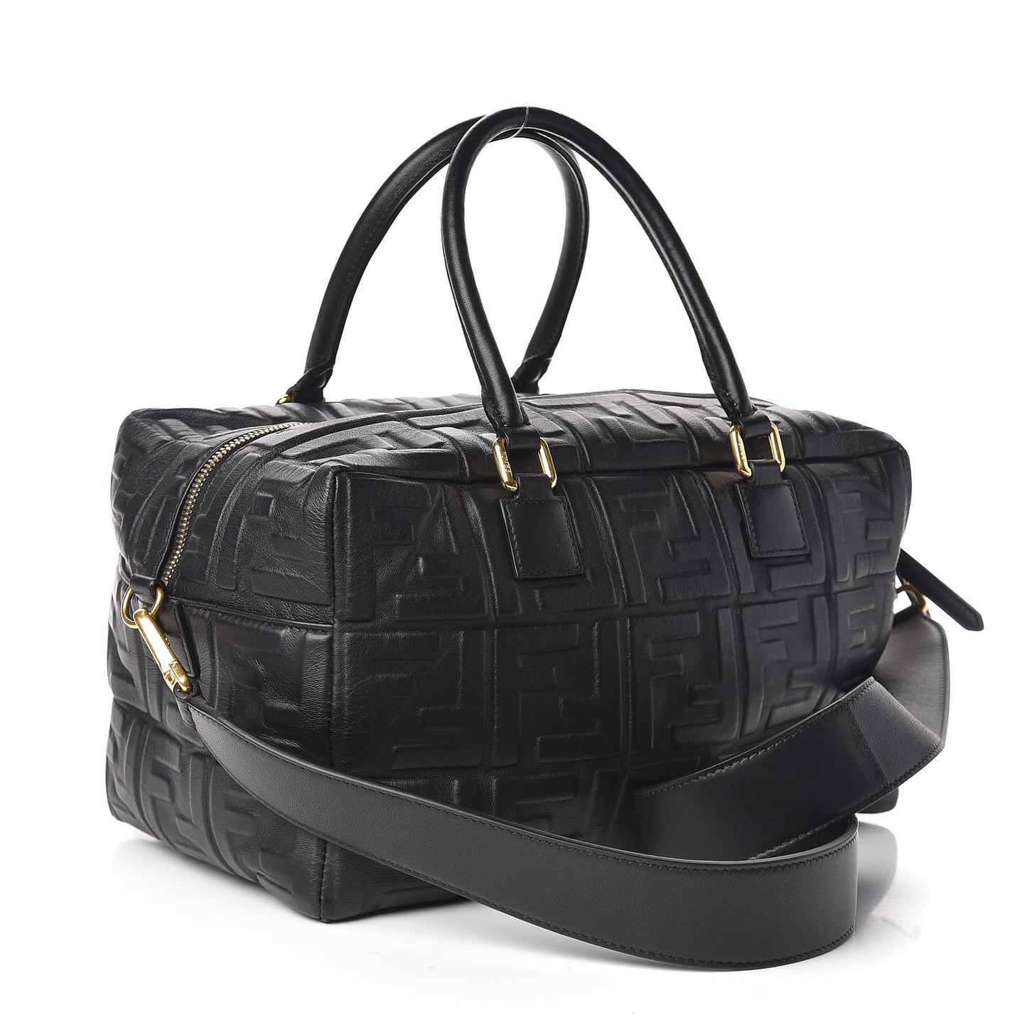 Nappa FF 1974 Embossed Small Boston Black