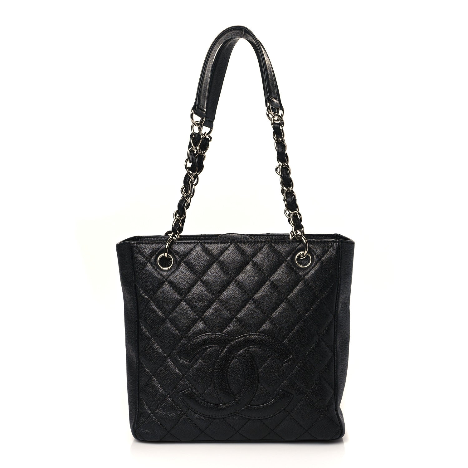 Chanel Caviar Quilted Petit Shopping Tote PST Black 1 of 9