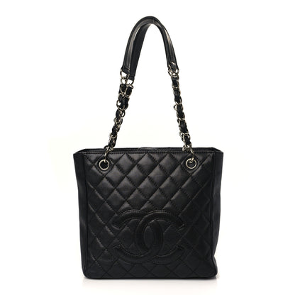 Chanel Caviar Quilted Petit Shopping Tote PST Black 1 of 9