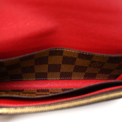 Louis Vuitton Damier Ebene Emilie Wallet Red 5 of 7