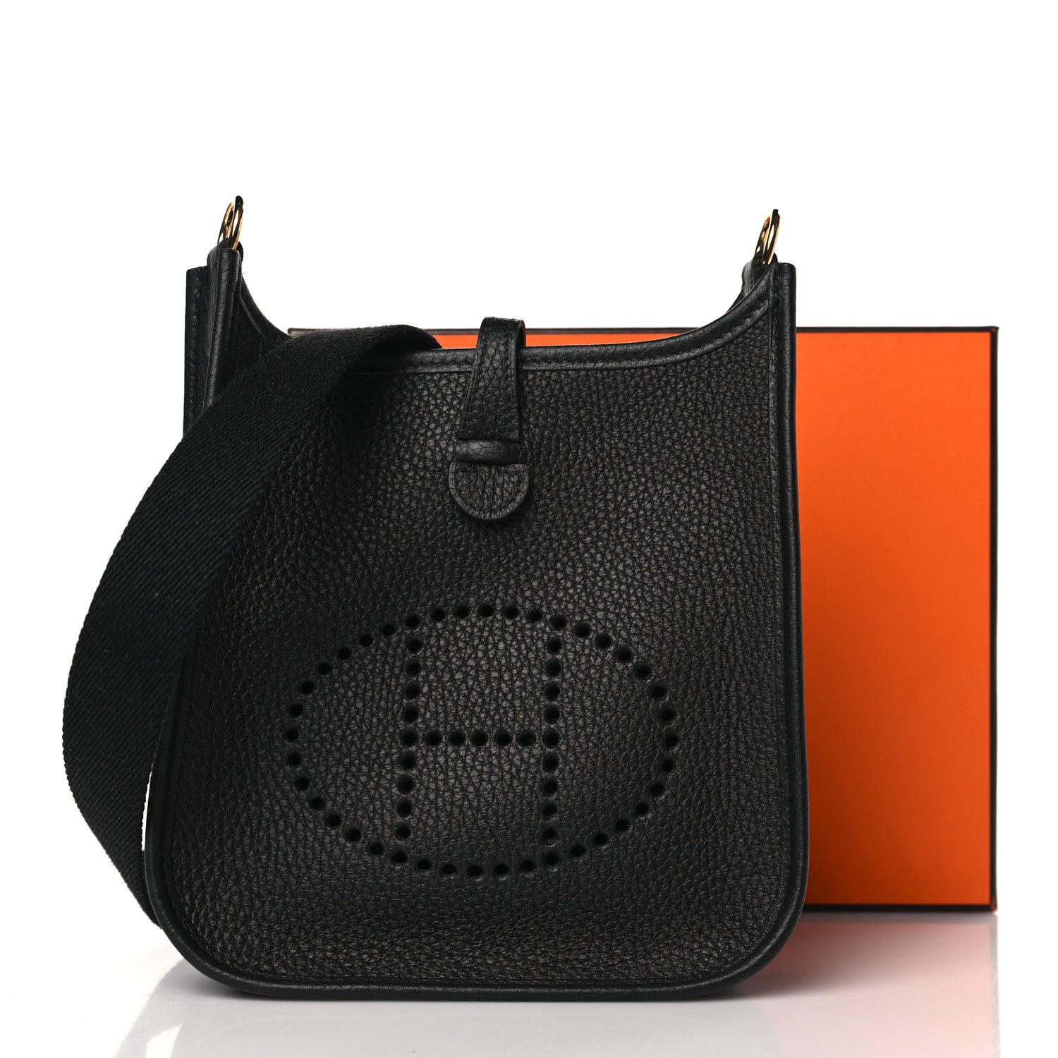 Hermes Taurillon Clemence Evelyne TPM Black 9 of 9