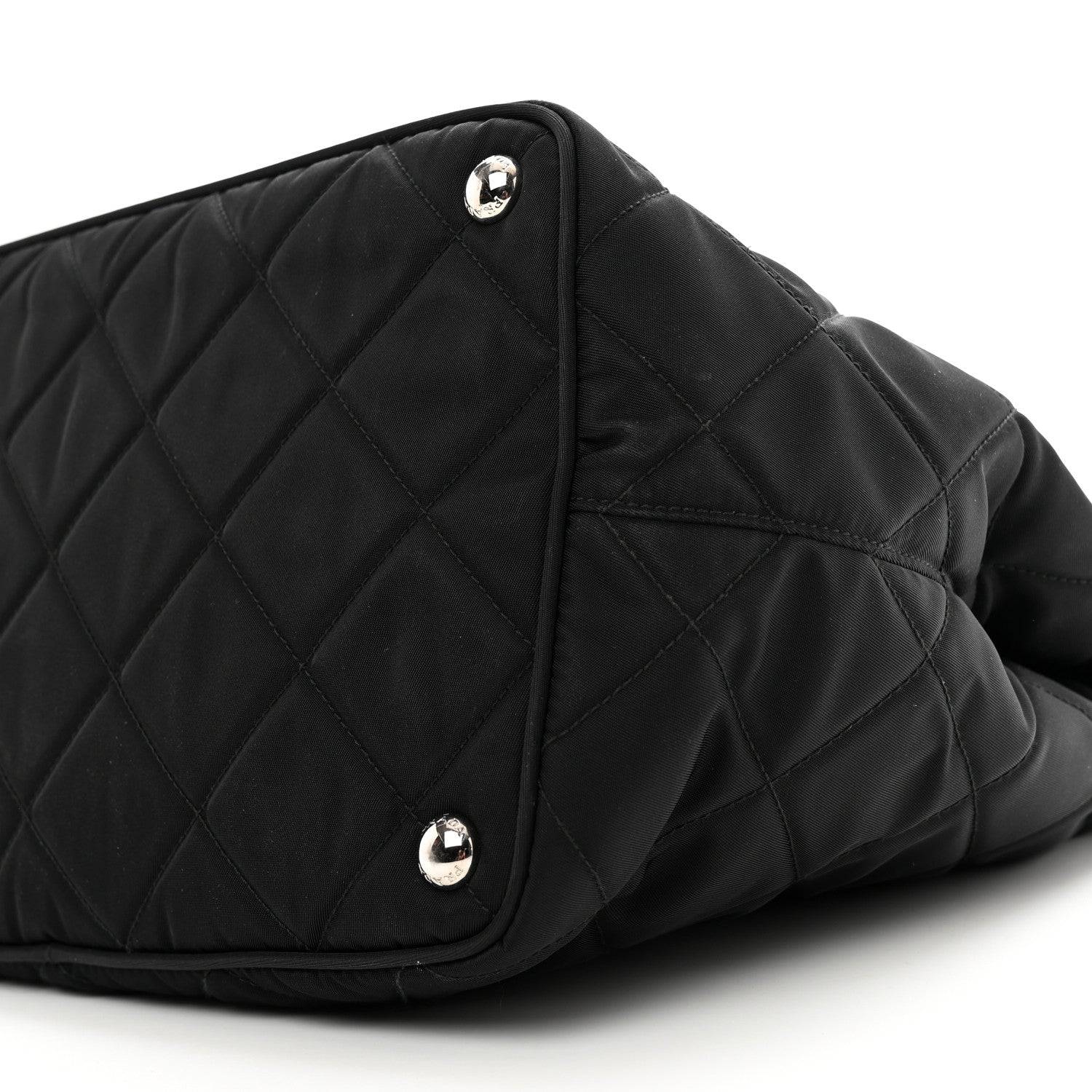 Prada Nylon Tessuto Impuntu Quilted Tote Black 9 of 9