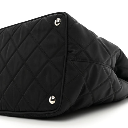 Prada Nylon Tessuto Impuntu Quilted Tote Black 9 of 9