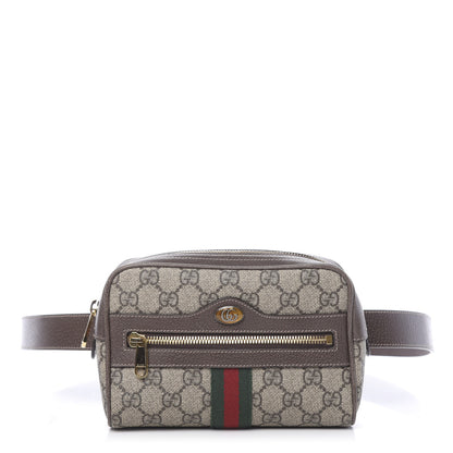 Gucci GG Supreme Monogram Web Small Ophidia Belt Bag 95 38 Dark Brown 1 of 11