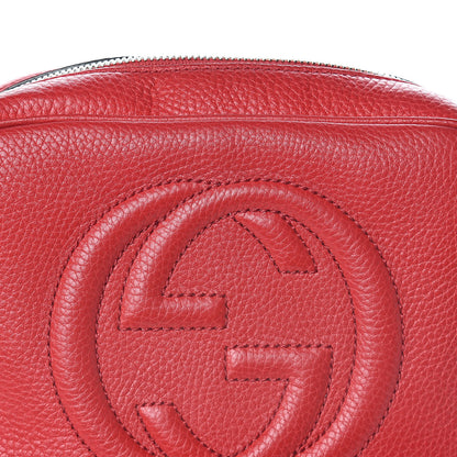 Gucci Pebbled Calfskin Small Soho Disco Bag Tabasco Red 7 of 9