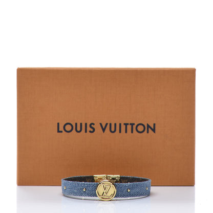 Louis Vuitton Monogram LV Circle Reversible Bracelet 17 Denim 9 of 9