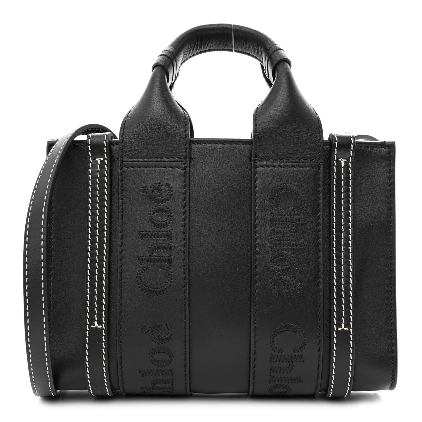 Calfskin Mini Woody Tote Black