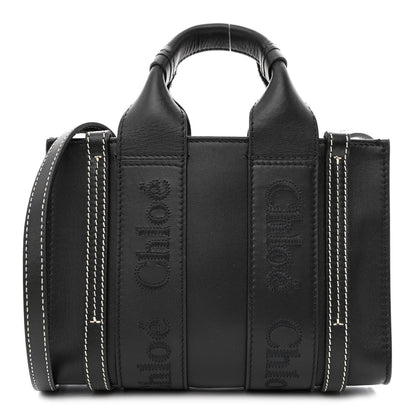 Chloe Calfskin Mini Woody Tote Black 1 of 10