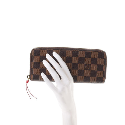 Louis Vuitton Damier Ebene Clemence Wallet Cherry 2 of 8