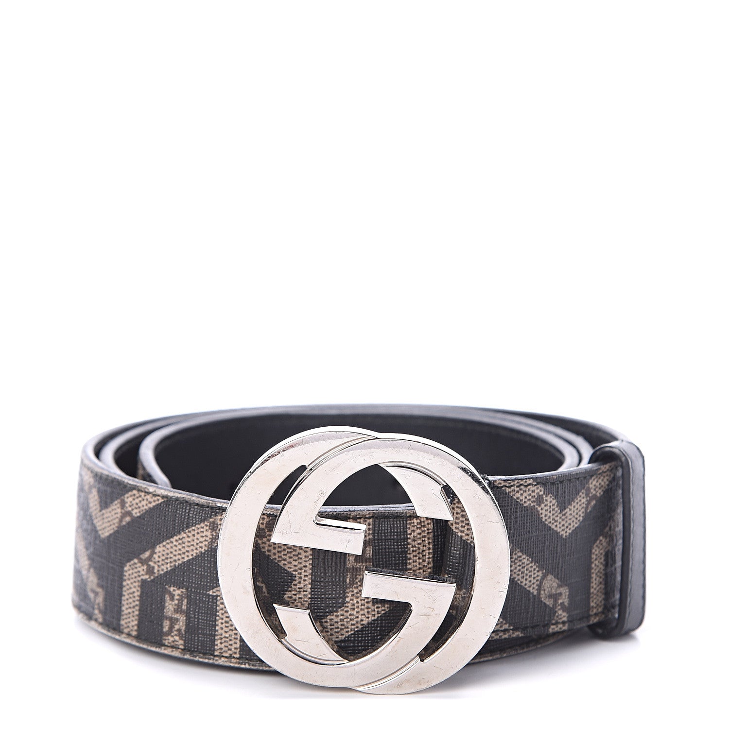 Gucci GG Supreme Monogram Caleido Interlocking G Belt 100 40 Dark Brown 1 of 7