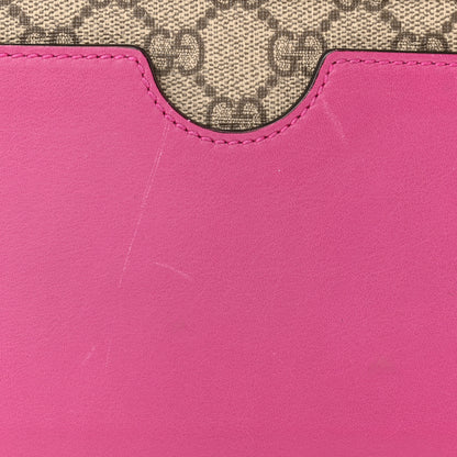 Gucci GG Supreme Monogram Calfskin Medium Padlock Shoulder Bag Beige Hibiscus Red New Rosette 11 of 13