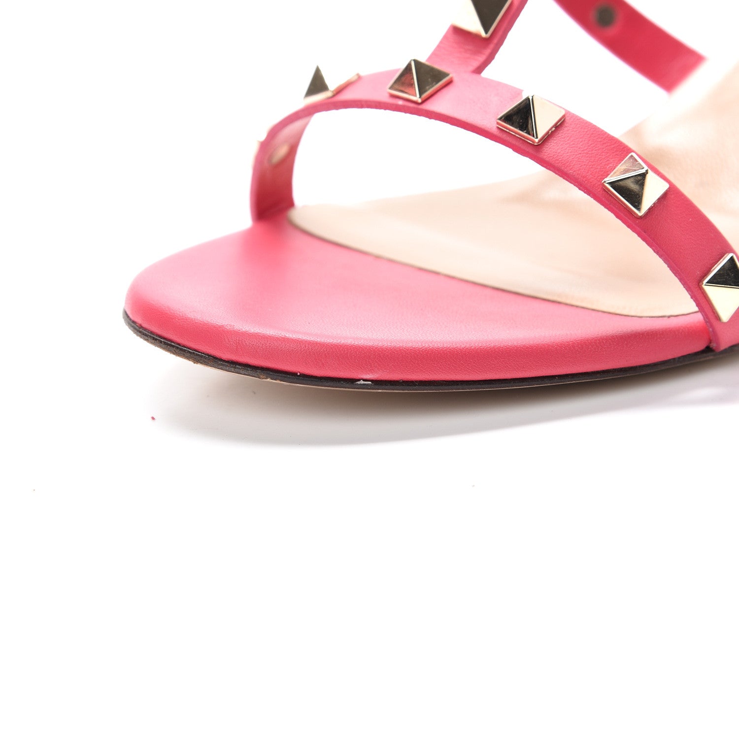 Valentino Garavani Calfskin Rockstud 60mm City Sandals 38 Fragola 10 of 11