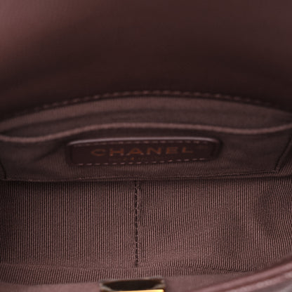 Chanel Caviar Quilted Mini Twist Your Buttons Flap Burgundy 5 of 11