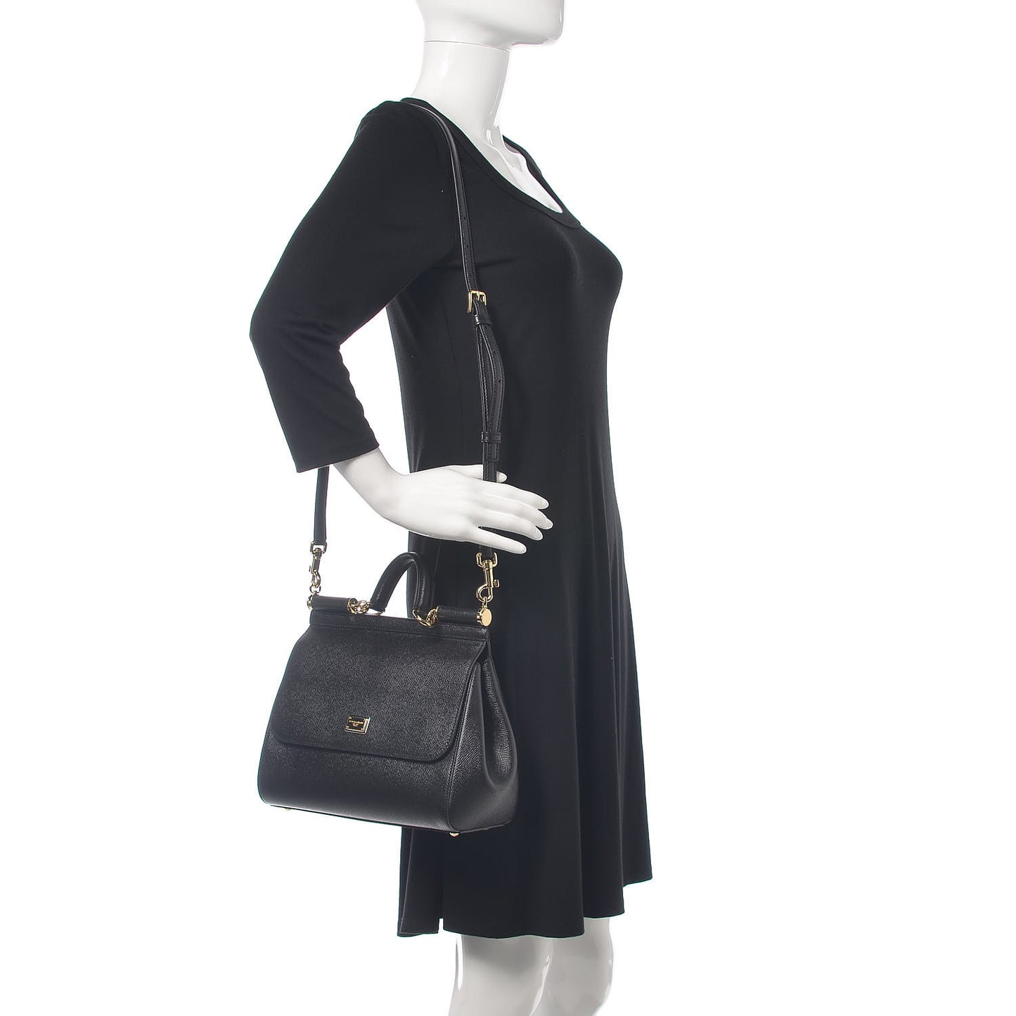Dauphine Medium Miss Sicily Satchel Black
