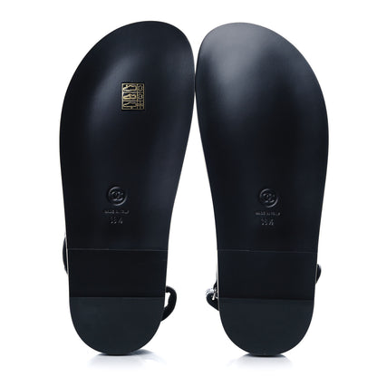 Chanel Lambskin Quilted Velcro Dad Sandals 38.5 Black 5 of 9