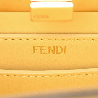 Fendi Ostrich Shiny Nappa Petite Peekaboo I SEE U Satchel Grano 6 of 9