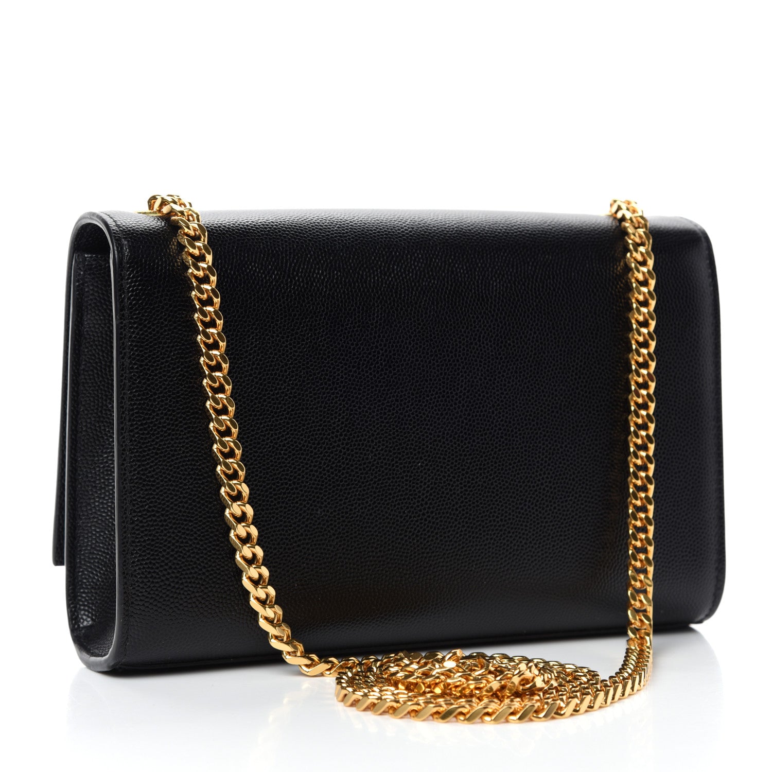 Saint Laurent Grain De Poudre Small Monogram Kate Satchel Black 3 of 11