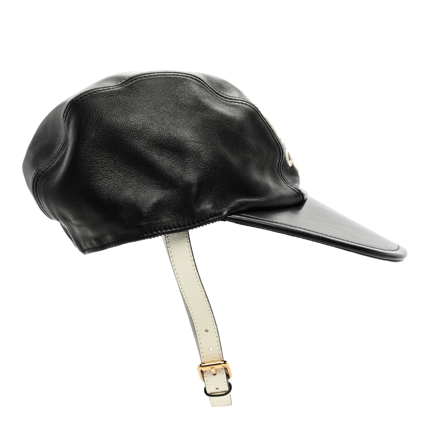 Gucci X ADIDAS Dollar Calfskin Trefoil Stefanos Baseball Hat L Black 6 of 9