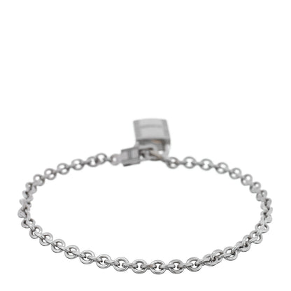 Hermes 18K White Gold Diamond Amulettes Cadenas Bracelet SH 2 of 4