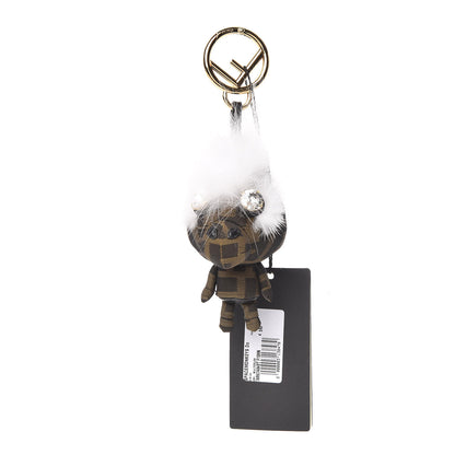 Fendi Zucca Fox Fur F is Space Monkey Bag Charm Multicolor 1 of 4