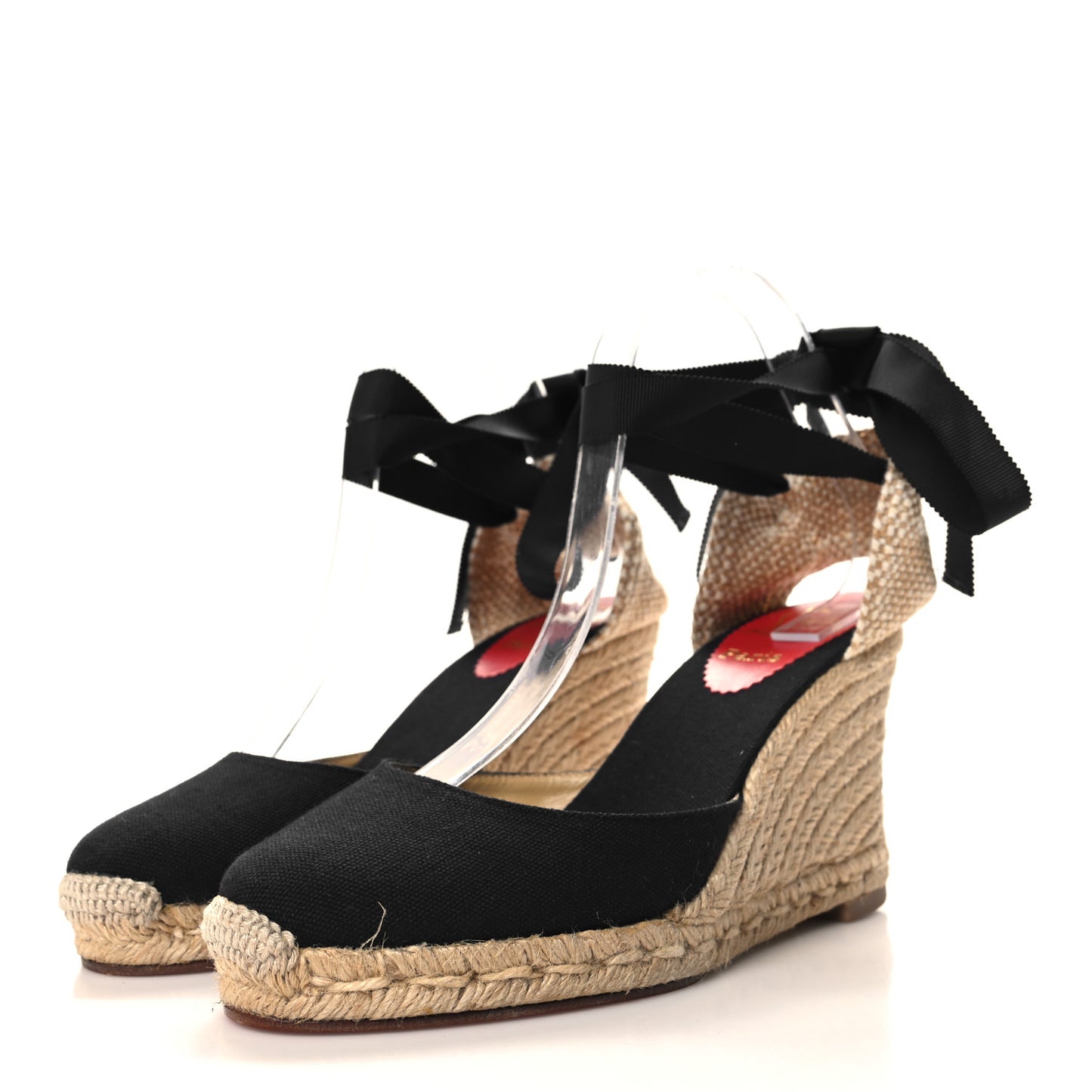 Canvas Brigitte Wedge Espadrille 39 Black