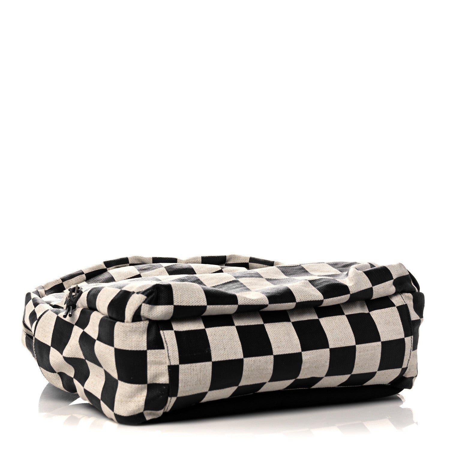 Saint Laurent Calfskin Checked Print Nuxx Backpack Black White 4 of 14