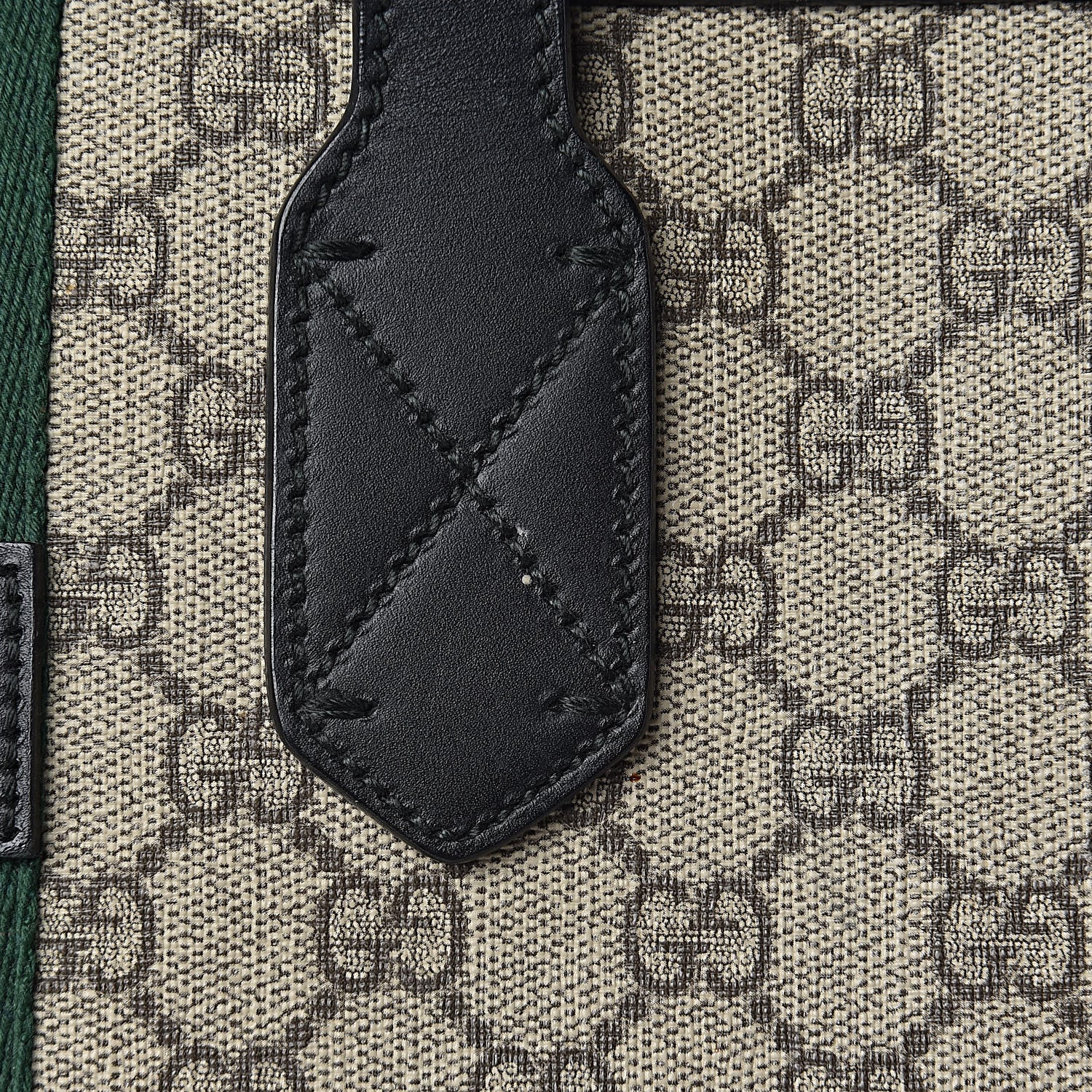 Gucci GG Supreme Monogram Web Medium Zippered Tote Beige Black 13 of 15