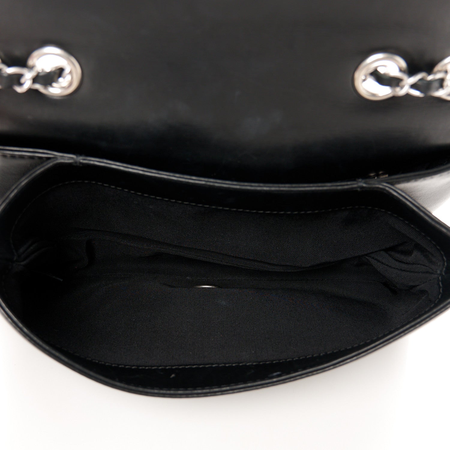 Chanel Calfskin Studded Chevron Quilted Flap Black 5 of 12