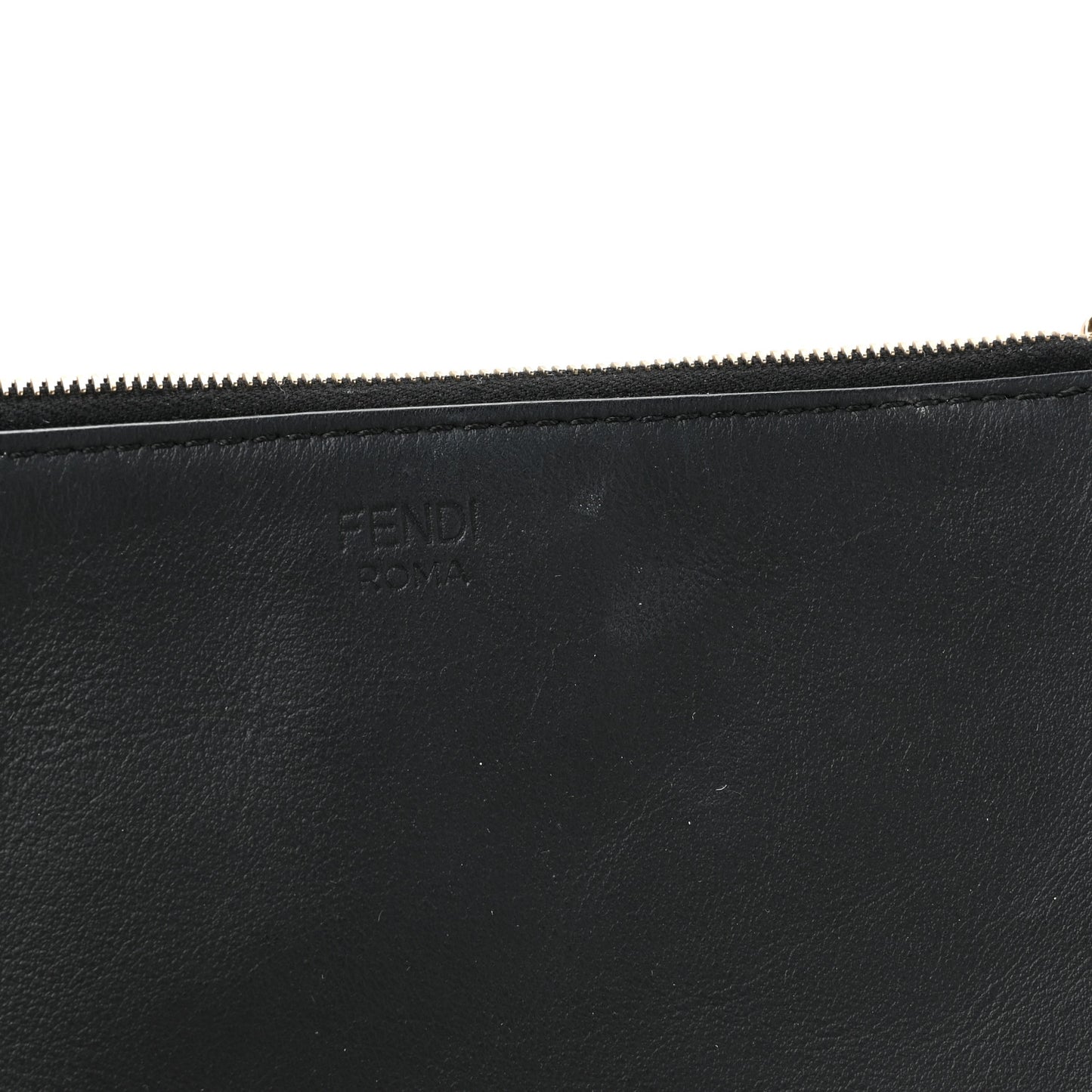 Vitello Century Opaco F is Fendi Bi-Color Triplette Pouch Set Black
