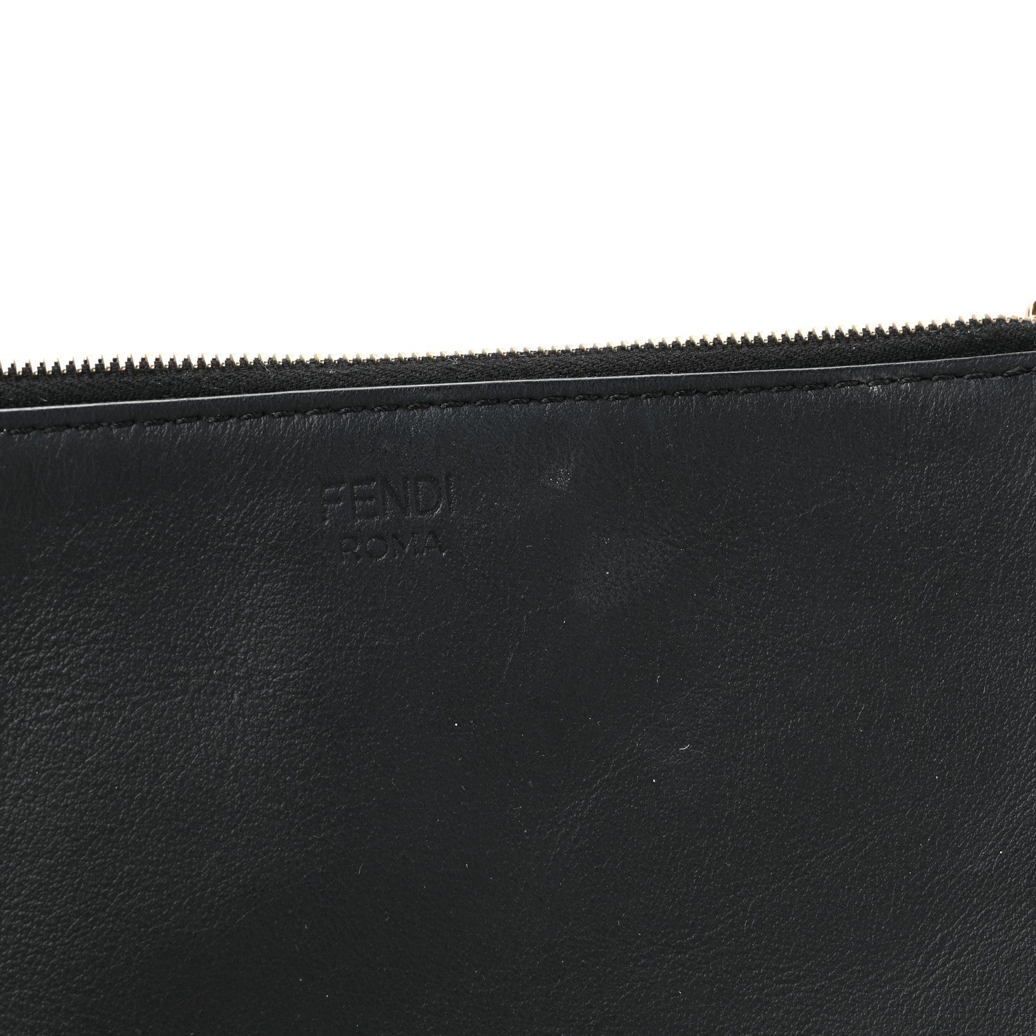 Fendi Vitello Century Opaco F is Fendi Bi-Color Triplette Pouch Set Black 14 of 15