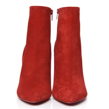 Christian Louboutin Veau Velours Eloise Booty 100 Ankle Boots 39.5 Loubi 2 of 7