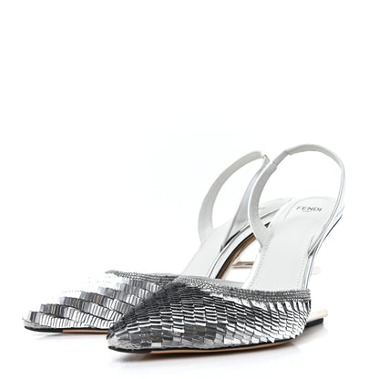 Fendi Crystal Fendi First Slingback Pump 37 39 Grigio 4 of 9