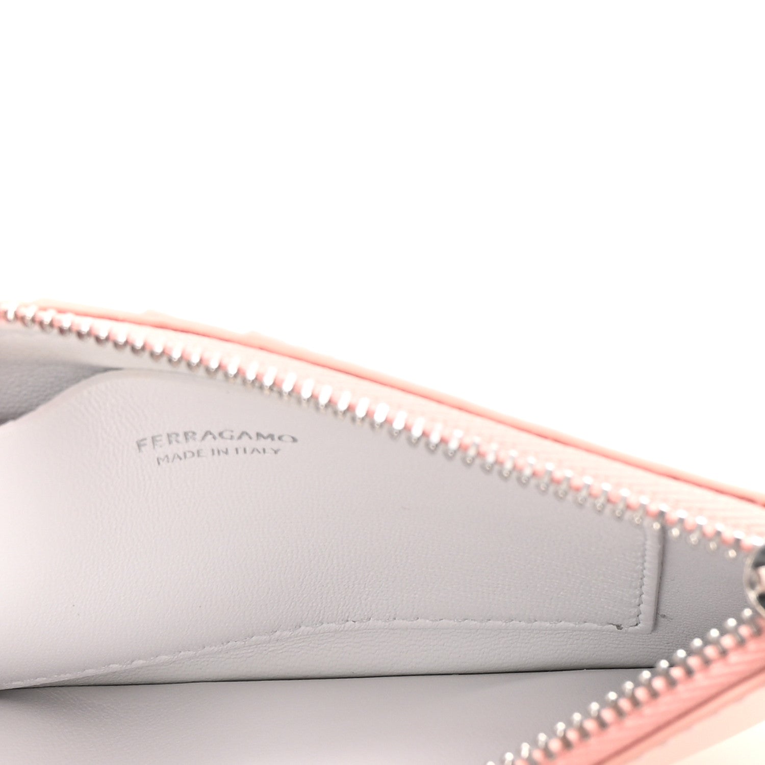 Salvatore Ferragamo Calfskin Gancini Card Holder Pink 5 of 6