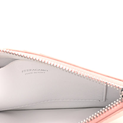 Salvatore Ferragamo Calfskin Gancini Card Holder Pink 5 of 6