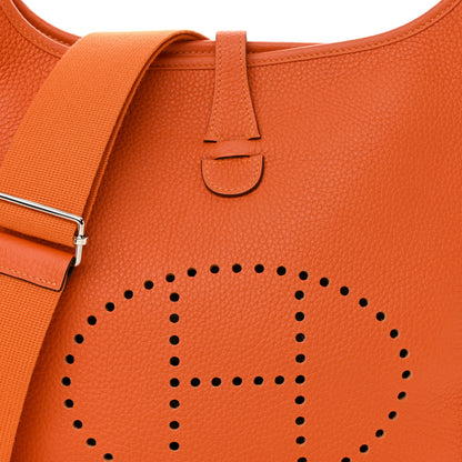 Hermes Taurillon Clemence Evelyne III PM Orange 8 of 10