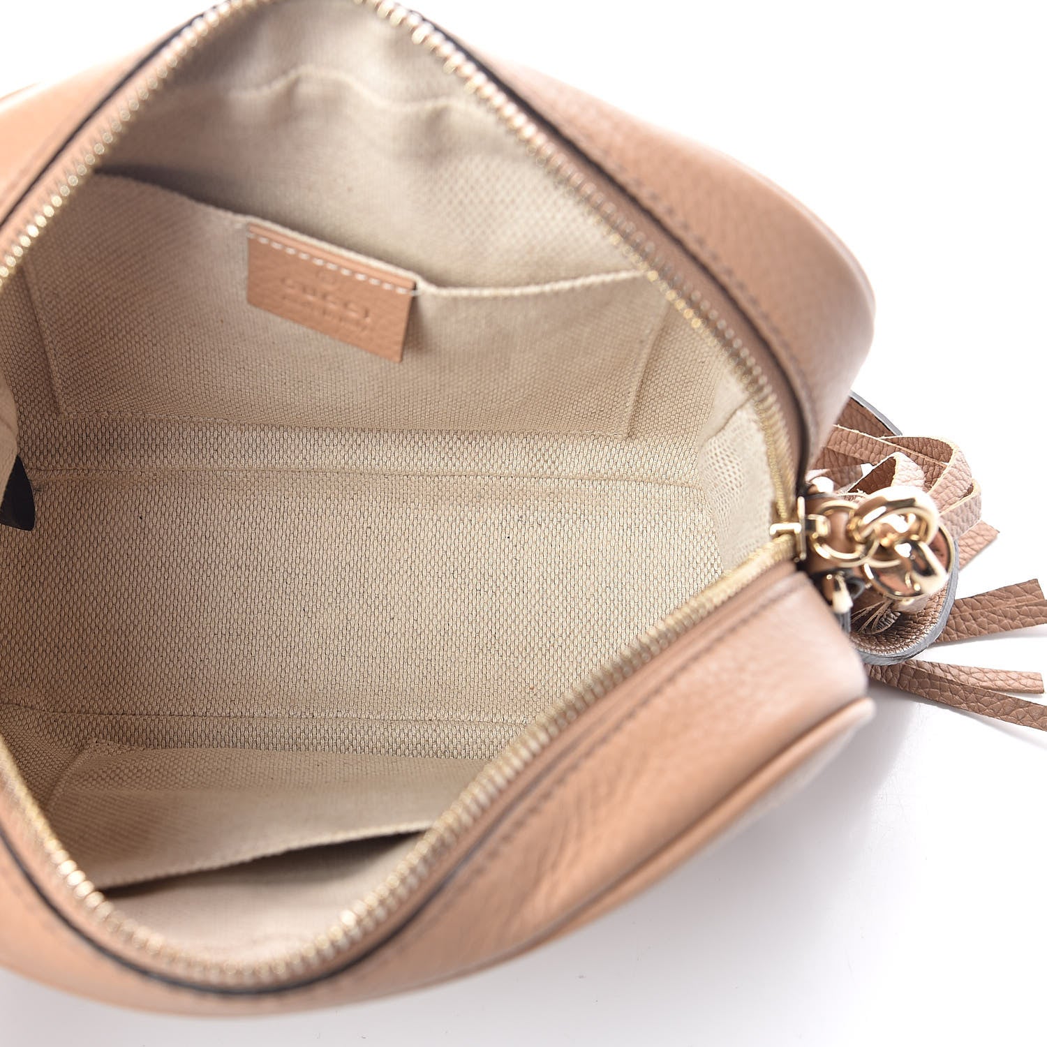 Gucci Pebbled Calfskin Small Soho Disco Bag Rose Beige 5 of 8