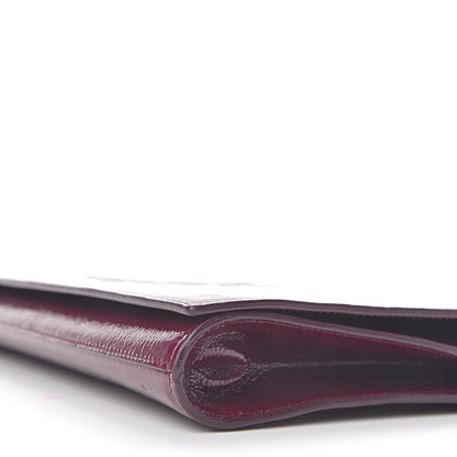 Saint Laurent Textured Patent Monogram Large Belle De Jour Clutch Purple 13 of 14