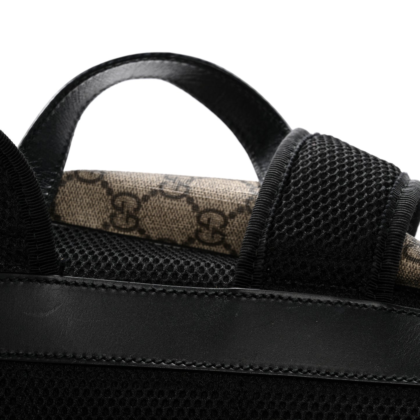 GG Supreme Monogram Medium Backpack Black