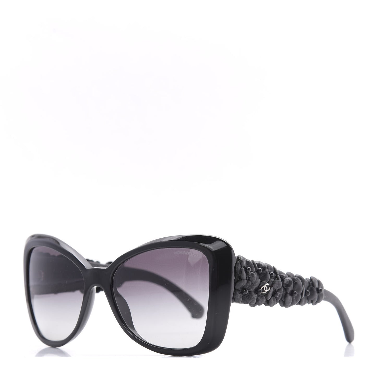 Lambskin Camellia CC Sunglasses 5317-Q Black