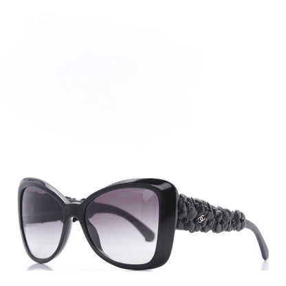 Chanel Lambskin Camellia CC Sunglasses 5317-Q Black 1 of 7