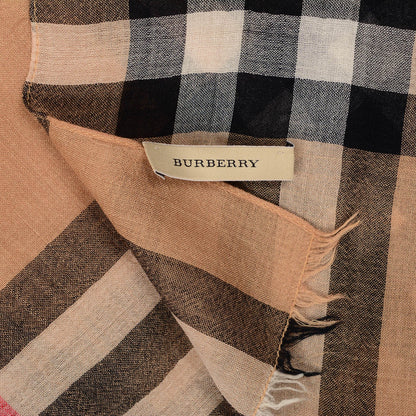 Burberry Wool Silk House Check Scarf 4 of 4