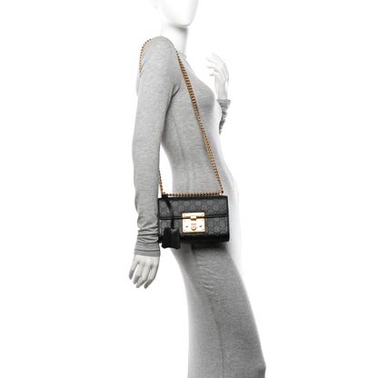 Gucci Guccissima Small Padlock Shoulder Bag Black 2 of 12