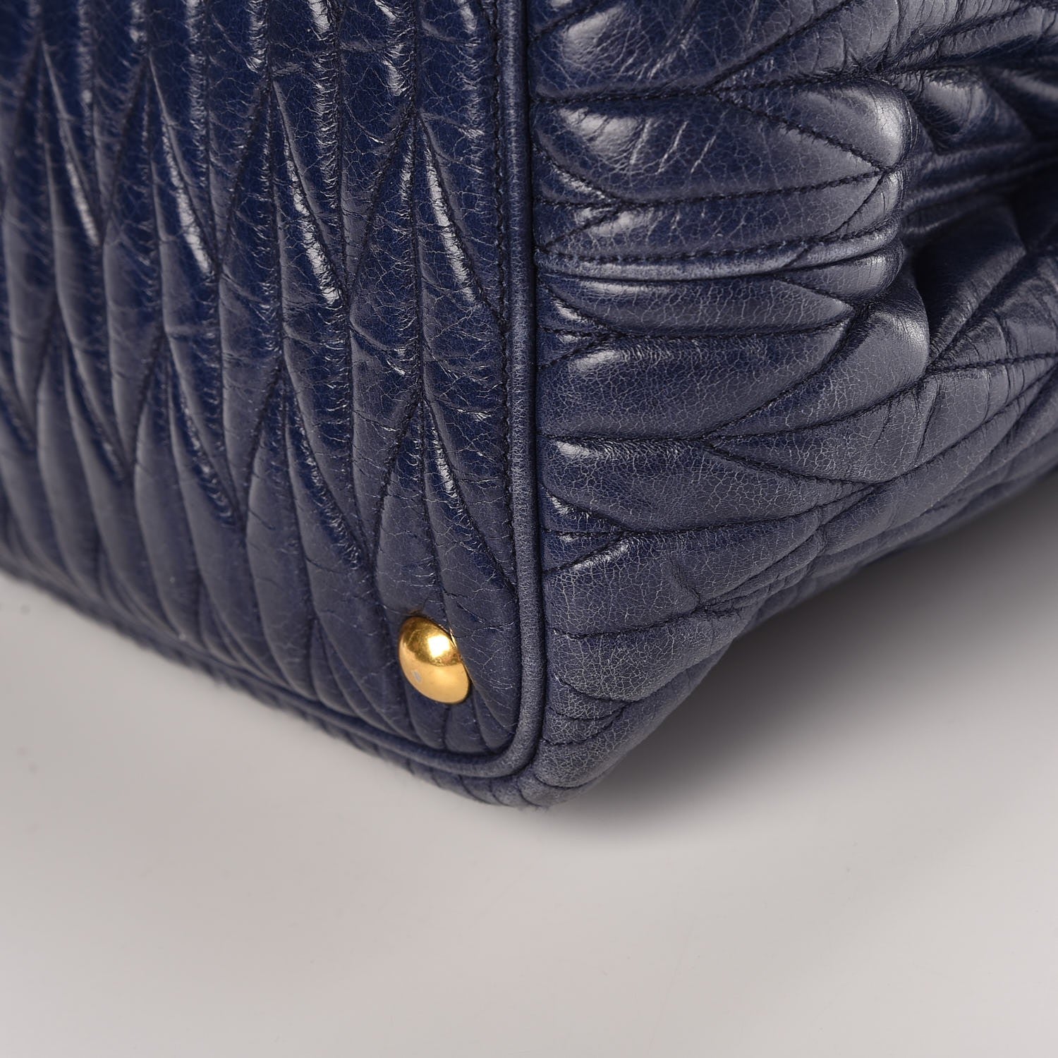 Miu Miu Vitello Lux Matelasse Tote Bleuette 13 of 13