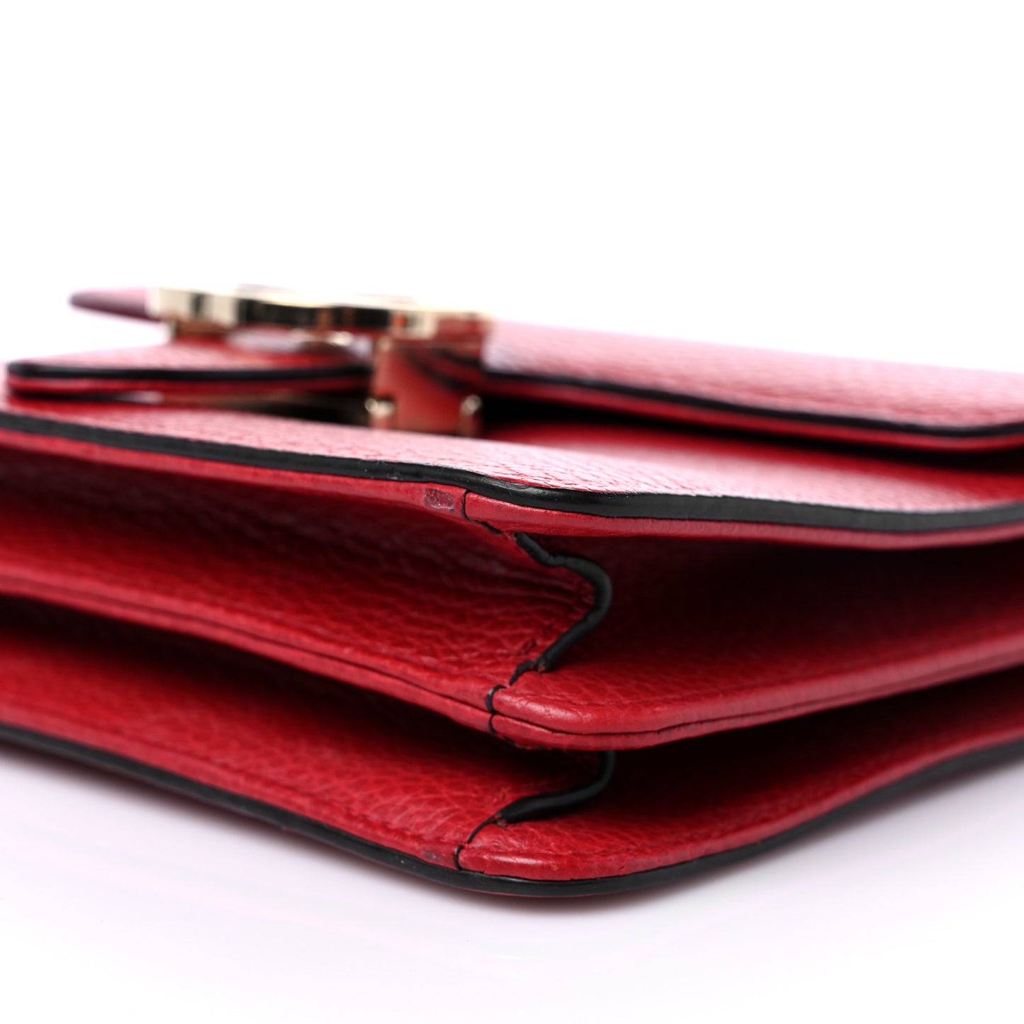 Dollar Calfskin Small Interlocking G Shoulder Bag Red